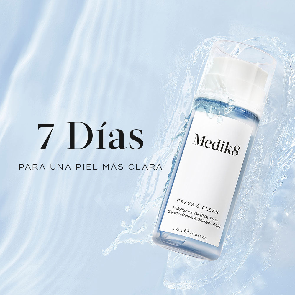 Press & Clear™ tónico exfoliante de 2% ácido salicílico (BHA ) adaptado a tu rutina de viaje