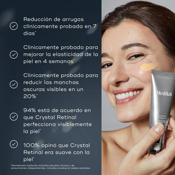 Resultados visibles de rejuvenecimiento con Crystal Retinal de Medik8-hover-6
