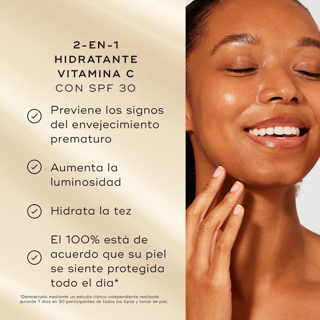 Beneficios de la crema de día Daily Radiance Vitamin C: previene los signos del envejecimiento, aumenta la luminosidad, hidrata la tez