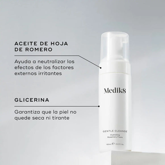 Espuma limpiador con aceite de romero para piel sensible Gentle Cleanse de Medik8-hover-52