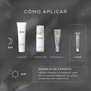 Cuatro productos Medik8 para una rutina de noche: limpiador, tónico, vitamina A y Crystal Retinal Ceramide Eye.