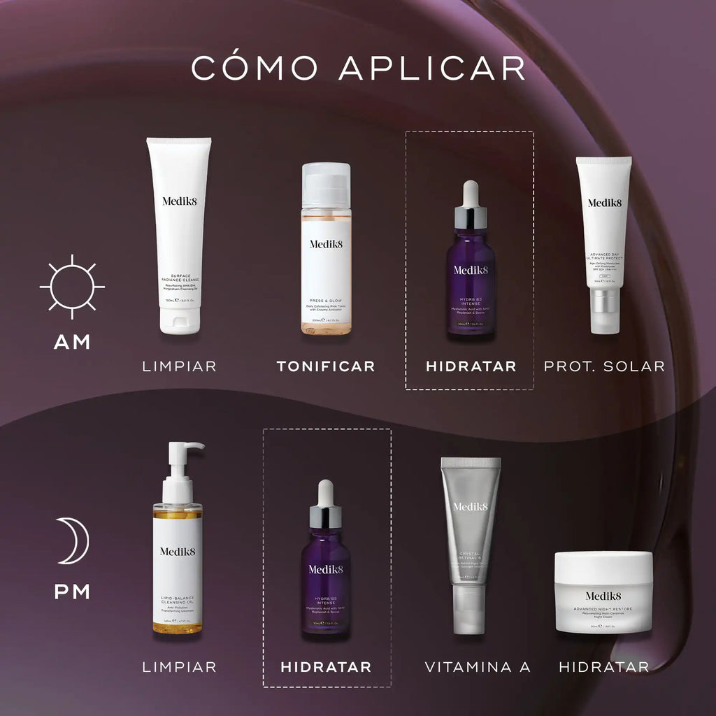 Como aplicar el suero de ácido hialurónico Hydr8 B5 Intense